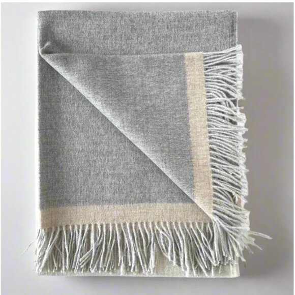 ARTZNL Other - ARTZNL 100% Baby Alpaca ECO Throw Undyed Blanket Large Gray All Season Luxury